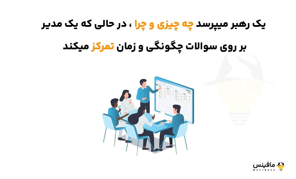 فرق بین رهبری در مقابل مدیریت